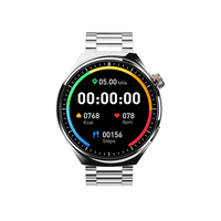 Reloj Inteligente Deportivo con Correa de Acero, el Mejor Reloj Inteligente Deportivo para Hombre con Respuesta a Llamadas, Monitoreo de Salud, Reloj Inteligente Redondo para el Cuidado de la Salud