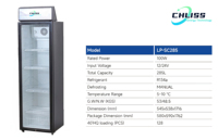 Vitrine Réfrigérée Solaire Verticale Commerciale avec Porte Vitrée pour Supermarché et Événements – Idéale pour Crèmes Glacées et Boissons
