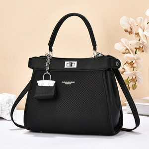 Custom <b>Women</b> Small <b>Black</b> Crossbody <b>Bag</b> Fashion Pu Leather Shoulder Handbag Lightweight Daily Purse - Product Image 1