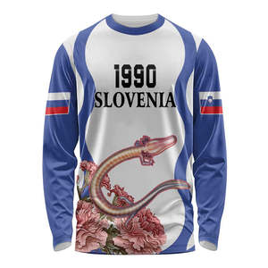 Vente en gros de chemise de hockey à manches longues drapeau national de la Slovénie Original maillot d'entraînement à motif imprimé personnalisé t-shirts à manches longues - Product Image 4