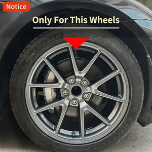 Juego de 4 Tapas de Rueda para Tesla Model 3 (2017-2023), <span class=keywords><strong>Tapacubos</strong></span> de 18 Pulgadas en Negro Mate, Estilo Araña, para Decoración de Automóviles - Product Image 2