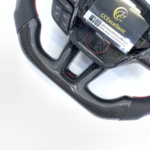 Volant en fibre de carbone véritable avec éclairage LED pour <span class=keywords><strong>Ford</strong></span> <span class=keywords><strong>Focus</strong></span> MK3/MK3 <span class=keywords><strong>RS</strong></span>/MK3 ST/SE 2015 2016 2017 2018 - Product Image 4