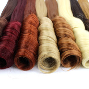 Toptan Spiral kıvırcık fransız bukleler örgü saç uzantıları yüksek sıcaklık Fiber şekillendirme için önceden gerilmiş toplu örgüler - Product Image 5