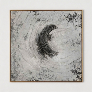 Dipinto Astratto Minimalista in Stile Japandi, Arte su Tela con Texture in Gesso Senza Cornice per Arredamento Moderno - Product Image 2