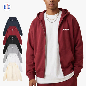 Felpa con Cappuccio e Zip da Uomo HIC di Alta Qualità, Personalizzabile, 300Gsm, Stile Retrò High Street - Product Image 1