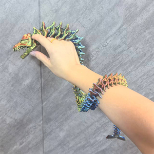 Dragons articulés imprimés en 3D, jouet anti-stress dragon à crâne flexible, animaux imprimés en 3D pour cadeaux de fête et récompenses de classe - Product Image 2