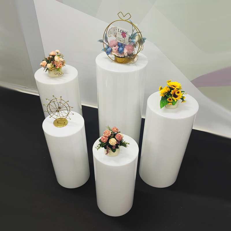 Custom Column Party White Cylinder Acrylic