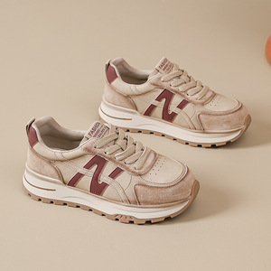 Nouvelles baskets allemandes pour femmes printemps 2026, style coréen, polyvalentes, chaussures de course pour étudiants, baskets en cuir décontractées rétro - Product Image 1