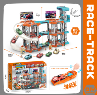 5 couches bricolage assemblage construction ferroviaire toboggan jouet parking passionnant catapulte piste voiture course Kit