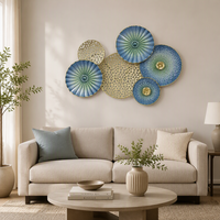 Décoration Murale - Vente Fabricant - Décoration Murale Métallique Blanc et Or 28.58*7.62*83.82CM pour la Maison - Luxe et Style