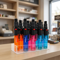 Briquet torche au butane D LOCK rechargeable, coupe-vent, en plastique, pour le camping, le barbecue et la cuisine