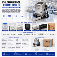 Imprimante jet d'encre CIJ pour cartons ondulés, boîtes d'expédition, logistique, impression de codes QR, date et numéro de lot