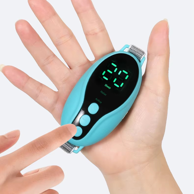 Portable Electric Rechargeable Sleep Aid Device Micro-Current Technology Light Adjustable for Anxiety Relief Handheld Nighttime