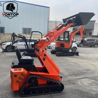 Spedizione Gratuita Minipala Cingolata da 1 tonnellata (1000 kg) con Motore Kubota da 25 CV e Accessori per Minipala Skid Steer