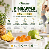 Complément alimentaire pour la santé intestinale en gros sous marque privée : Gommes digestives à l'ananas et au vinaigre de cidre