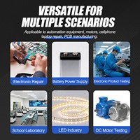 Fuente de Alimentación CC Ajustable de 30V 10A 300W con Pantalla Digital, Doble USB, Memoria y OVP para Reparación de Placas Base de Teléfonos Móviles y Pruebas de Laboratorio