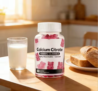 Gommes de citrate de calcium pour adultes – Complément de santé pour une meilleure densité osseuse, soutien musculaire et immunitaire – À croquer, haute absorption – Pour femmes