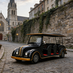 Auto Clásico de 72V para Viajes Turísticos, 8 Asientos, Auto Retro Clásico para Bodas y Uso en Exteriores - Product Image 1