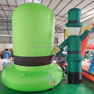 Decorazioni Gonfiabili Personalizzate per il Giorno di San Patrizio, Gigante Leprechaun Gonfiabile con LED e Trifoglio per Decorazioni da Giardino per la Festa Irlandese - Product Image 3