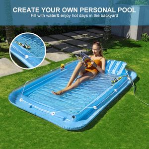 JOSEN Flotteurs de piscine gonflables en PVC pour adultes, transat de piscine, radeau de bronzage, coussin de bain de soleil, pour extérieur, jardin, cour, été, eau - Product Image 3