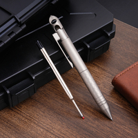 Stylo tactique en titane de qualité supérieure, brise-vitre d'urgence, stylo à signature avec clip pour EDC