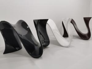 قاعدة طاولة طعام من الفيبرجلاس على شكل زهرة التوليب، أرجل طاولة من الزجاج والفولاذ لغرفة المعيشة، قاعدة طاولة رخامية - Product Image 2