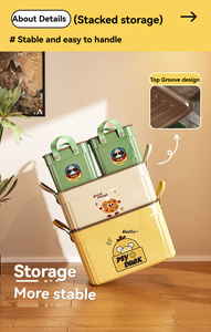 Đa chức năng hình chữ nhật tiêm nhựa hộp lưu trữ PP hiện đại Stackable công suất lớn Snack đồ chơi tổ chức nhà máy tính để bàn - Product Image 6