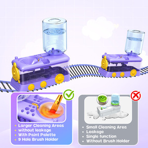 Nuevo Limpiador de Pinceles con Bandeja, Herramienta Mejorada 4 en 1 para Suministros de Pintura con Drenaje, Soporte para Pinceles y Soporte para Pinceles con Paleta - Product Image 4