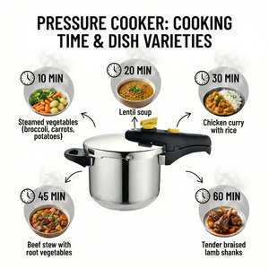 <span class=keywords><strong>Olla</strong></span> <span class=keywords><strong>a</strong></span> Presión de Acero Inoxidable E-TOP de 6/7 Cuartos de Galón con Cierre de una Mano, <span class=keywords><strong>Olla</strong></span> <span class=keywords><strong>a</strong></span> Presión Multifuncional para Cocina con Tapa de Vidrio - Product Image 4