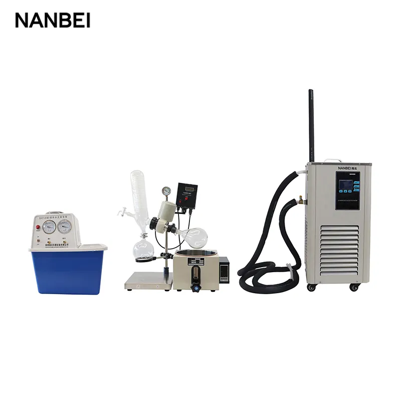 Lab Essential Oil Vacuum Distillation Apparatus Alcohol Solvent Destiller Condenser Evaporator Rotary Full Set 2l