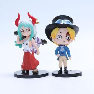 2 designs, 8 pièces/ensemble, figurines d'action en PVC de l'anime japonais One Piece, figurine d'action Luffy, Nami, Yamato, décorations de bureau - Product Image 4