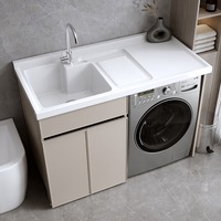 Armoire d'évier de blanchisserie de conception moderne européenne imperméable 2024 meilleure vente prix d'usine armoire de cuisine de meubles en bois personnalisée