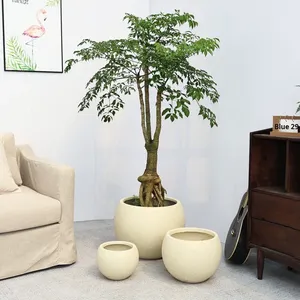 Maceta <span class=keywords><strong>de</strong></span> <span class=keywords><strong>Barro</strong></span> y Cemento Hecha a Mano, Estilo Nórdico Artístico Antiguo, para Plantas Verdes <span class=keywords><strong>de</strong></span> Interior/Exterior - Product Image 2