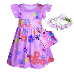 Disfraz de Encanto <span class=keywords><strong>Isabela</strong></span> para niñas, vestido morado, disfraces elegantes para niños, ropa de princesa para fiesta de Navidad - Product Image 3