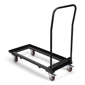 Carrito Plegable <span class=keywords><strong>de</strong></span> Hierro Resistente para Sillas, Carro <span class=keywords><strong>de</strong></span> Transporte con 4 Ruedas, Carrito <span class=keywords><strong>de</strong></span> Almacenamiento Portátil para Sillas <span class=keywords><strong>de</strong></span> Banquetes, Eventos y Hoteles - Product Image 2