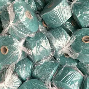 Cores brilhantes reciclado aberto final algodão cardado fio para meias tricô