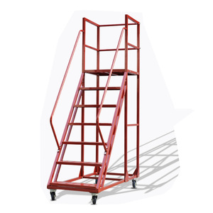6 Paso 1,2 <span class=keywords><strong>M</strong></span> <span class=keywords><strong>escalera</strong></span> de acero con 4 ruedas - Product Image 6