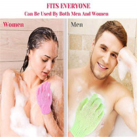 Gant de massage en nylon six couleurs 2024 pour le soin corporel en profondeur, exfoliant, désodorisant et déshumidifiant