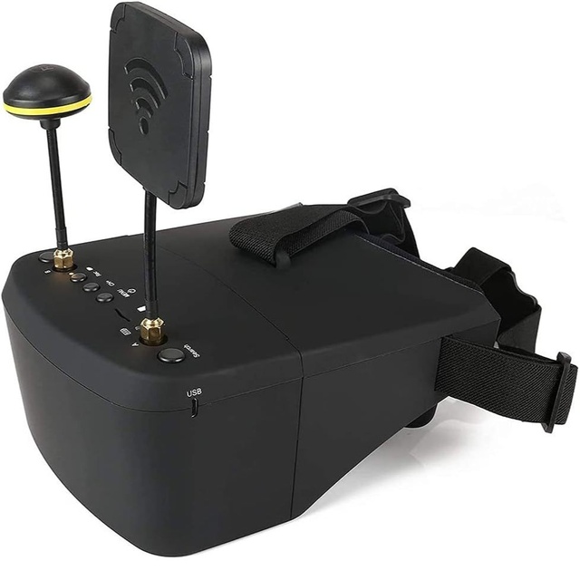5.8G 40CH FPV Goggles 5 Inch Plastic DVR Video Glasses Separate Battery Charging Design Beginner Professional Drone Accessories