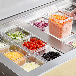 Contenedor Gastronorm <span class=keywords><strong>de</strong></span> Policarbonato Transparente <span class=keywords><strong>de</strong></span> Grado Alimenticio con Tapa, Apilable, para Restaurantes, Cocinas y Buffets - Product Image 6
