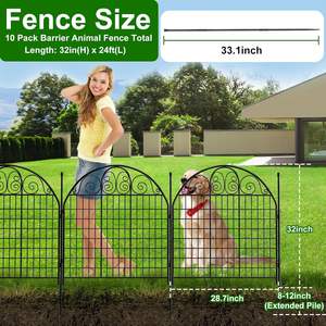 10 Panelen Tuinhek Met Poort Voor Tuin Geen Graven Honden Hek Buiten Roestvrije Metalen Draad Tijdelijke Hekken - Product Image 5