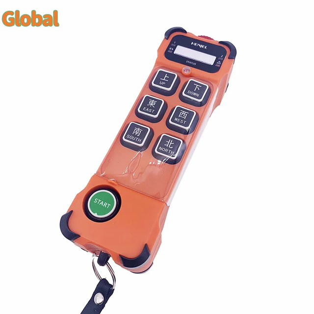 Professional  Henjel H106 6 Buttons Single Speed Crane Remote Control Switch IP65 Wireless Controller for Industrial Crane