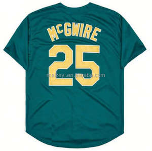 Melhor Qualidade Costurada Personalizada # 24 Rickey Henderson # 25 Mark McGwire # Camisa de beisebol americana bordada 33 Jose Canseco - Product Image 5