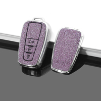 Étui de clé de voiture en cuir TPU électro-plaqué de haute qualité DM élégant pour Toyota Camry Corolla Levin Rav4 Accessoires