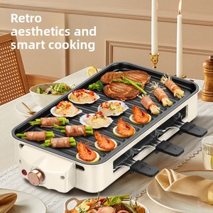 Gril <span class=keywords><strong>barbecue</strong></span> multifonctionnel détachable, <span class=keywords><strong>portable</strong></span>, coupe-vent, antirouille, plaque de cuisson <span class=keywords><strong>électrique</strong></span> élargie, poêle antiadhésive pour usage domestique - Product Image 1