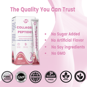 Haccp OEM - Polvo de Péptidos de Colágeno en Sobres, Colágeno Multitipo I, II, III, V, X con Mezcla Antioxidante, Vitamina C y E - Product Image 3