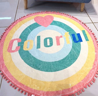 Soft Plush Kids Carpet Baby Play Area Rug Children's Rugs Toys Washable Carpets for Baby Round Rug