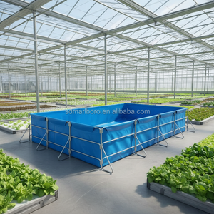 <span class=keywords><strong>Bassin</strong></span> à poissons <span class=keywords><strong>rectangulaire</strong></span> en toile PVC double couche pour l'aquaculture et la culture hydroponique des plantes - Product Image 4