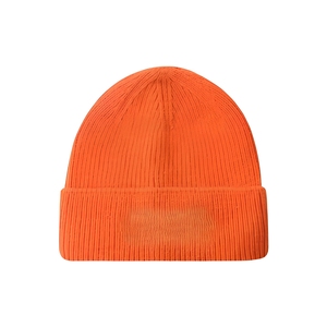 Gorro de Punto Unisex Color Naranja, Gorro Casual de Invierno, 100% Acrílico, Tejido a Máquina, Talla Adulto 56-58CM - Product Image 1