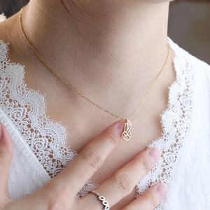 Collares con Colgante de Moda 2026, Joyería Minimalista, Acero Inoxidable 316L, Chapado en Oro PVD de 18k, Collar con Gesto de Victoria para Mujer - Product Image 2